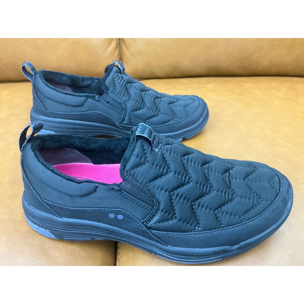 Ryka Ava 3 Slip On Sneakers Womens 6.5 Black New Quilted Water Repellent